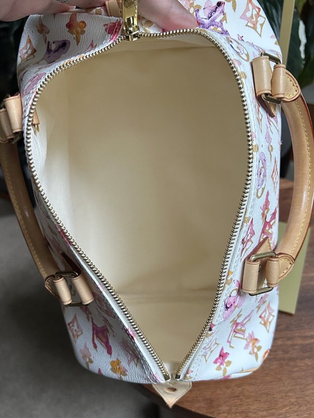 LOUIS VUITTON Watercolor Aquarelle Speedy Bag 30, White - Picture 8 of 16